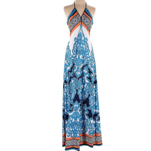 Analili Print Halter Maxi Dress - Picture 1 of 4